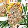 Infeelmepet Adesivos Série Minha Casinha 17/18 Decoração de Paisagem DIY Conjunto Base de 4 Folhas