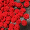 Manta de Ganchillo Hecha a Mano con Flor de Lana Terminada en Ramo de Rosas Cabeza de Rosa Pequeña Accesorios para Ropa Accesorios