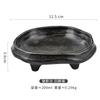 Plato Pequeño Cerámico Estilo Japonés con Pie Alto, Plato para Bocadillos, Plato Creativo de Forma Irregular, Bol Pequeño para Postre, Plato para Bocadillos de Té, Plato para Salsa de Hot Pot