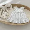 Vestido Nuevo de Verano 2026 para Niñas Dulce Vestido de Princesa con Cuello de Muñeca Delgado sin Mangas Floral para Bebés