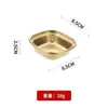 Plato para mojar de acero inoxidable 304 transfronterizo, Plato de sabor dorado estilo coreano, Plato de condimento para olla caliente comercial, Plato de salsa de múltiples compartimentos para barbacoa
