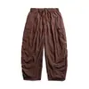 Pantalones de Trabajo de Pierna Ancha Nuevos Primavera/Verano Nanxia Estilo Japonés Delgados Arrugados Súper Sueltos Tipo Linterna Pantalones Largos Casuales para Hombre