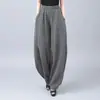 Pantalones de Meditación Holgados de Algodón Imitación Algodón y Lino de Verano Estilo Chino Retro, Pantalones de Tai Chi, Pantalones Harem, Pantalones de Mujer con Diseño de Pantalones Linterna