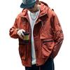 Chaqueta de trabajo estilo americano para hombre, chaqueta holgada de primavera, de marca de moda, de talla grande, resistente al viento, chaqueta informal roja para hombre, primavera y otoño