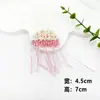 Parches de tela con cuentas cosidos a mano, decoraciones de moda de medusas y estrellas de mar cosidas a mano, accesorios para bolsos, fabricante directo con muestras gratuitas