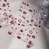 Adesivos de unha estilo popular de celebridade da internet mar azul 3D em relevo acessórios de arte de unha para meninas em estoque