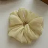 Anillo para el pelo esponjoso estilo perezoso, anillo para el pelo suave y elástico color macarrón, simple para la parte trasera de la cabeza, cola de caballo, textura de flor, cuerda para la cabeza