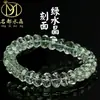 Famoso Cristal Verde Natural Cristal Verde Estilo Antigo Pulseira Multifacetada Face de Diamante Contas Cilíndricas Pulseira de Cristal Verde Atacado