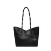 Bolsa de palha de grande capacidade para mulheres, nova coleção primavera 2026, bolsa de ombro ou axila simples vintage, bolsa tote estilo coreano