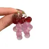 Aretes de Uva Transparente de Verano Color Dopamina, Aretes de Perlas de Uva Dopamina, Aretes de Lujo Ligero de Nicho de Gama Alta