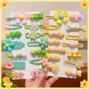 Presilha de Cabelo Flor Dopamina Infantil para Meninas, Grampo de Cabelo para Nuca, Presilha Bb Celebridade da Internet para Menininhas, Franja de Bebê