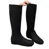 Botas de otoño para aumentar altura y adelgazar, botas de moda, botas largas, 2026 nuevas botas elásticas de moda, estilo retro para adultos