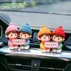 Muñecos de Pareja para Micro-paisajismo Conduciendo, No te Enojes, Adornos DIY, Accesorios de Señal de Estacionamiento para Consola Central, Adornos Pequeños para Montar en el Coche