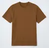 Nueva Camiseta de 230g Peinada de Tejido Cerrado Girohilada para Hombre Algodón Puro Color Sólido Manga Corta para Hombre Uniforme de Grupo Logo Personalizado