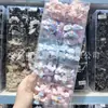 Novo Elástico de Cabelo com Contas Glow-in-the-Dark Macaron Princesa Elsa Fita de Cabelo Fofa para Menininha Corda de Cabelo Infantil