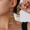 Pendientes de Borla y Cuentas con Diseño Étnico Exagerado Transfronterizo Estilo Retro Clásico con Colgante de Gota de Agua Nuevos Pendientes de Moda Nepalesa para Mujer