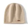 Gorro 100% Cachemir Puro para Mujer Otoño e Invierno Nuevo Casual Más Fácil de Combinar Gorro Cálido de Cachemir Tejido