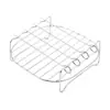 Acero Inoxidable 430 Rejilla para Freidora de Aire Rejilla para Cocinar al Vapor Accesorios Brochetas para Barbacoa Rejilla Redonda para Tostar Pan