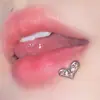 Coração Torto Três Cores Amor Lábio Unha Aço Inoxidável Espiral Interna Decoração de Lábio Joia para Piercing Atacado Transfronteiriça Quente Hélice de Orelha