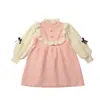 Vestido Jersey de Punto Estilo Coreano Pequeño Estilo Chanel para Niños Otoño/Invierno 2026 Nueva Llegada Moda Infantil Vestido Elegante para Niña Pequeña