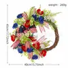 Amazon Transfronterizo Producto Nuevo Decoración de Corona del Día de la Independencia Americana Bandera Colgante de Puerta Colgante de Pared Accesorios Festivos Suministros de Decoración