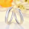 Anillo de Pareja de Plata de Ley S925 Joyería Junli Estilo K Femenino Ventas Directas de Fábrica Joyería Diamante Esmerilado Regalo de Vacaciones para Novia