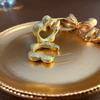 Aretes Doudou de Plata Bañada en Oro Real Clavo de Plata Pendientes de Metal de Celebridad de Internet ins Pendientes de Moda 2025 Combinan con Todo para Mujer