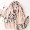 Moda europea y americana algodón y lino pañuelo de mano lágrimas de perlas protector solar toalla de playa bufanda de vacaciones chal para aire acondicionado otoño e invierno cálido