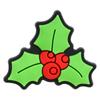 Hebilla de zapato con diseño de flor de Papá Noel para Navidad, de PVC, suave, sin pegamento, decorativa, desmontable, disponible para bricolaje.