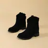 Botas modernas para aumentar la altura para personas menudas, otoño e invierno 2026, botines para aumentar la altura, botas de plataforma plisadas Maillard