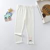 Leggings das meninas do verão nova orelha de madeira calças infantis dois coelhos laço calças infantis fábrica de roupas infantis