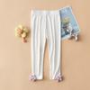 Pantalones para niñas, estilo occidental, combinables, informales, de seda helada, para bebé, leggings finos de algodón puro, vestido de verano