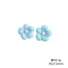 Accesorios de resina de flor colorida de cinco pétalos de 22 mm para fundas de teléfono con pegamento de crema hechas a mano para bricolaje, imanes de refrigerador y hebillas de zapatos