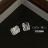 Qingmei flash explosivo boutique circonita inferior súper brillante decoración de diamante para uñas carbono alto transparente cuadrado grueso azúcar de roca ovalado circonio