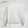 Sudadera Holgada para Hombre con Cuello Redondo, Estampado de Personaje y Costuras, Estilo Primavera/Otoño, Ambiente Streetwear Americano, Top Deportivo Casual