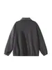 Chaqueta Rumei de Color Sólido Simple de Felpa Estilo Retro Americano con Cuello Solapa para Hombre, Chaqueta Versátil Casual de Primavera para Parejas, Ropa de Trabajo