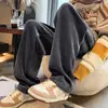 Cross2026 Marca Nueva de Moda Primavera y Otoño para Hombre Color Sólido Deporte Holgado Versátil Pierna Recta Pantalones de Chándal Deportivos de Moda Casual para Hombre