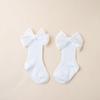 Calcetines de Algodón con Lazo para Niños Calcetines para Bebé de Cuatro Estaciones Calcetines Antideslizantes para el Suelo Calcetines de Canalé para Bebé de Caña Media