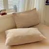 Estilo Blogueira Ins Fronha de Veludo Leite Peça Única Inverno Aconchegante Espessada Veludo Coral Versátil Capa para Almofada 48*74 Peça Única