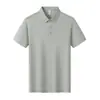 Camisa Polo Masculina Gola Lapela Roupa de Trabalho Corporativa Verão Alta Qualidade Negócios Solta Casual Seda Gelada Secagem Rápida Manga Curta Personalizada