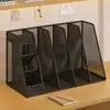 Portadocumentos de Escritorio Organizador de Documentos de Escritorio Caja de Almacenamiento Suministros de Oficina Estantería Estante Multicapa Gran Capacidad