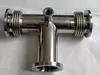 Aço Inoxidável Vácuo KF Fole Flexível Telescópico Mangueira Compensadora Parte Soldada ISO T Conector Elástico