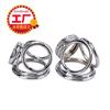 Anillo de pene de acero inoxidable de seis anillos, de metal, con bloqueo para pene grande, juguete sexual para adultos.