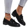 2024 Nuevos Mocasines Casuales Slip-On de Amazon para Mujer Otoño Lazo Tacón Grueso Transfronterizos Talla Grande 43