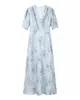 Venda Quente Internacional Aliexpress Nova Coleção Primavera 2026 Roupas Femininas, Estiloso e Elegante, Acinturado, Slim Fit, Estampado, Vestido Longo Bodycon