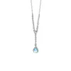Collar de plata de ley S925 para mujer, colgante de gema gota de agua Luciérnaga del Crepúsculo estilo europeo, cadena para clavícula de cristal de granate de lujo ligero
