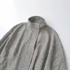 Comércio Exterior Roupas Femininas 2026 Estilo Europeu e Americano Moda Solta Zíper Gola Alta Xadrez Jaqueta Bomber Peça Externa Feminina G80530