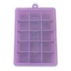 Suministros del Fabricante Creativo Bandeja de Hielo de Silicona de 15 Celdas Molde de Cubitos de Hielo de Verano con Tapa Caja de Hielo Cuadrada para Frutas DIY