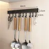 Gancho de cozinha sem punção Cabide suspenso Haste suspensa Colher suspensa Pá Armazenamento rack de armazenamento de parede Gancho Espaço de alumínio