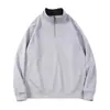 2026 Nova Moletom Esportivo de Algodão Poliéster para Homens e Mulheres, Blusa de Fleece 100% Poliéster com Meio Zíper, Atacado Direto da Fábrica